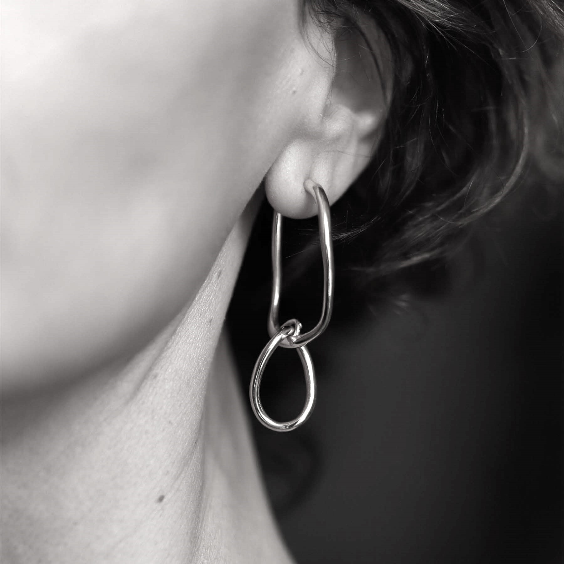 Pendientes eslabones Kasia plata