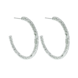 Marrakech silver medium hoops 
