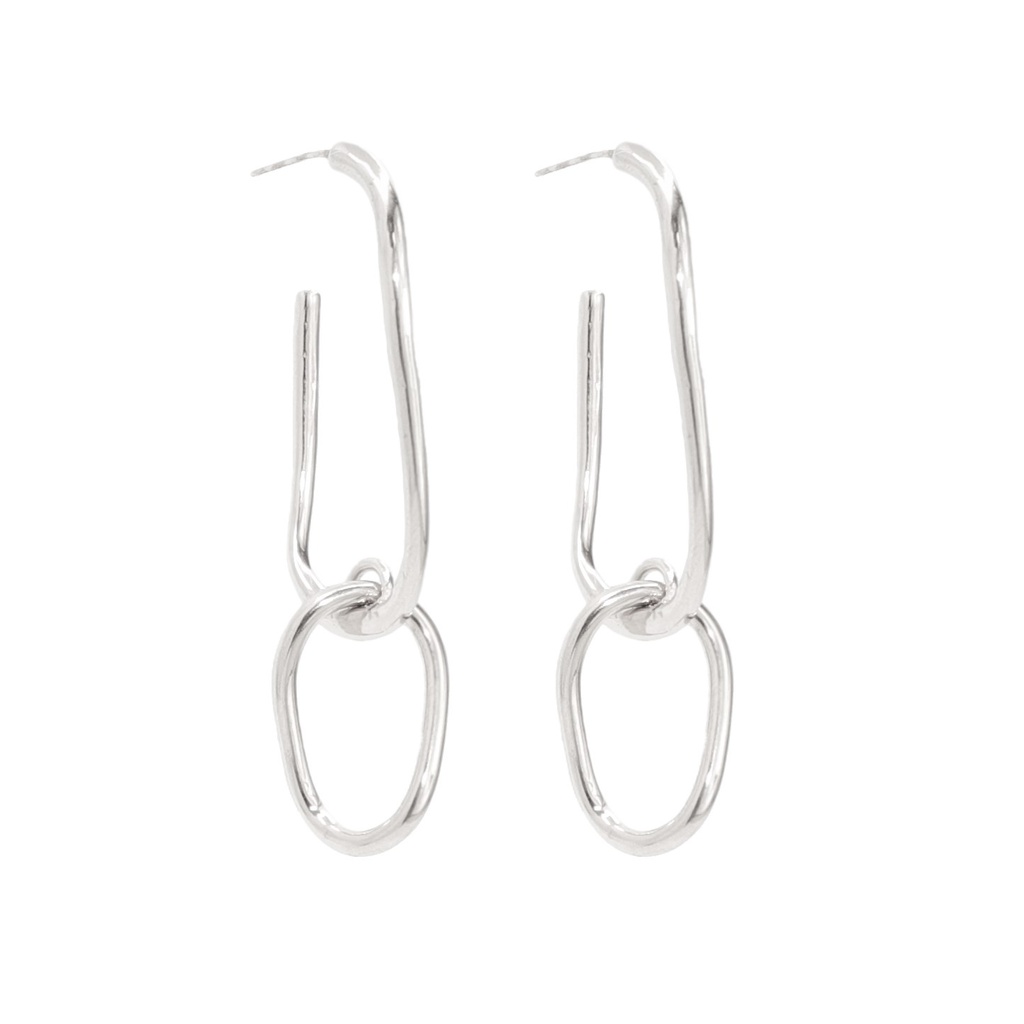 Pendientes eslabones Kasia plata