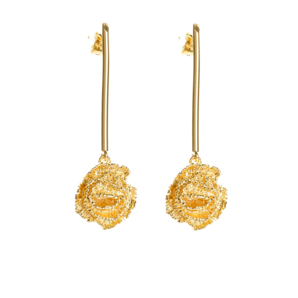 Pendientes Clavel oro